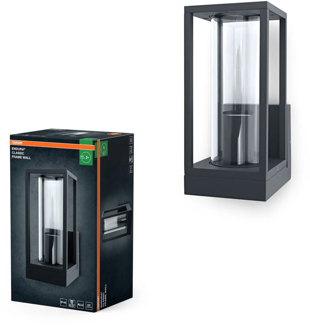 Osram Endura Classic Frame Wall E27 Buitenlamp - Donkergrijs