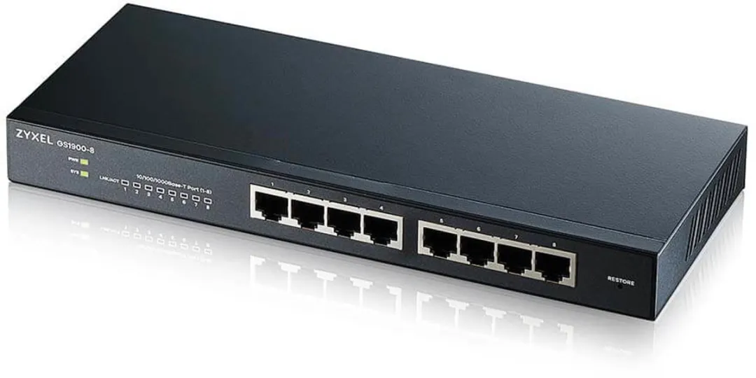 Zyxel GS1900-8-EU0102F Switch - 8 Poorten - Zwart