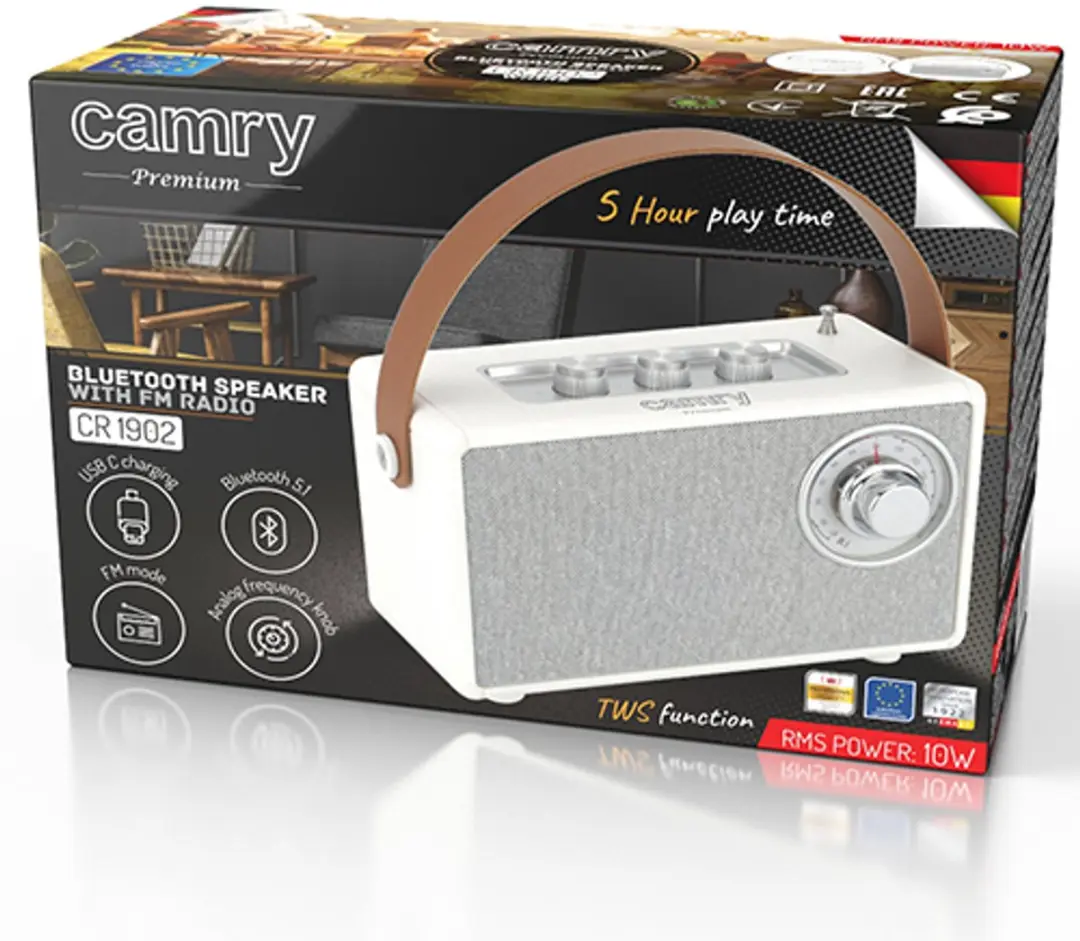 Camry CR 1902 B Bluetooth Luidspreker met Radio - 5W - afbeelding 5 van 6