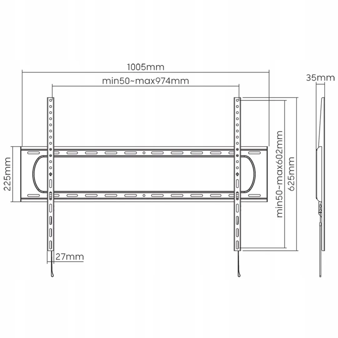 Techly ICA-PLB 369F TV Muurbeugel 60-120" - Zwart - afbeelding 4 van 6