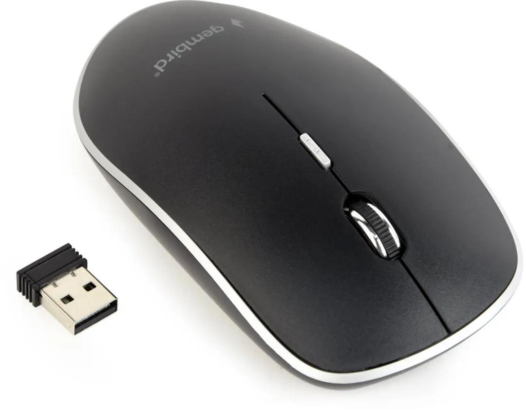 Gembird MUSW-4BS-01 Draadloze USB Muis - 4 Knoppen - 800-1600 DPI - Zwart