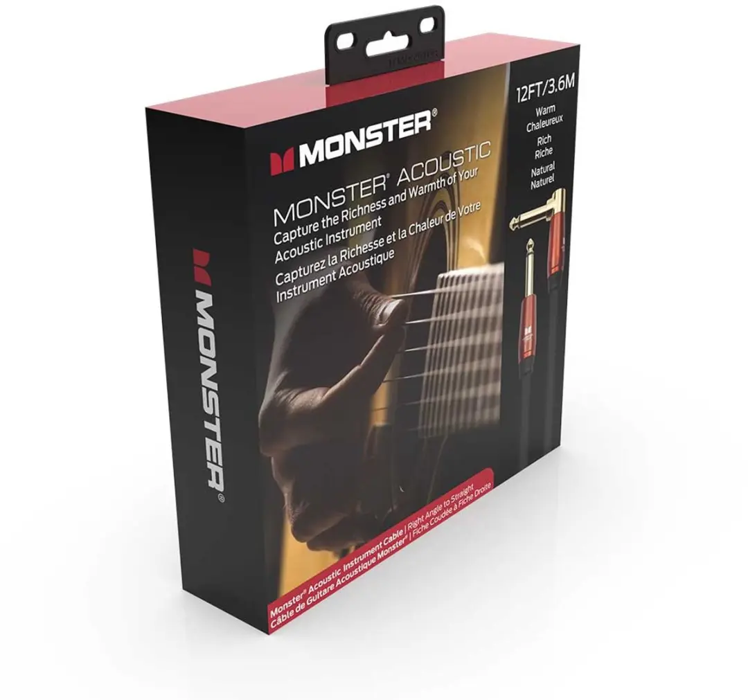 Monster Cable Acoustic Gitaarkabel 3.65m Recht/Haakse - afbeelding 3 van 6