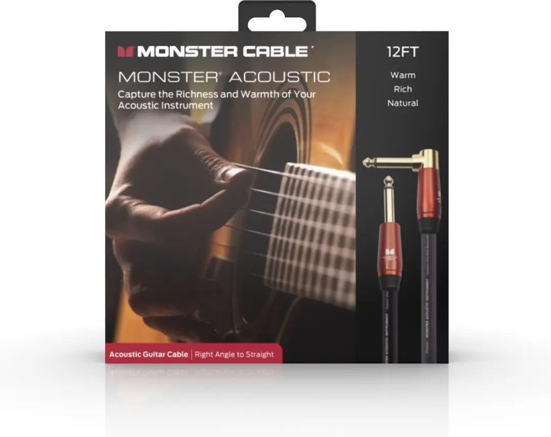 Monster Cable Acoustic Gitaarkabel 3.65m Recht/Haakse - afbeelding 6 van 6