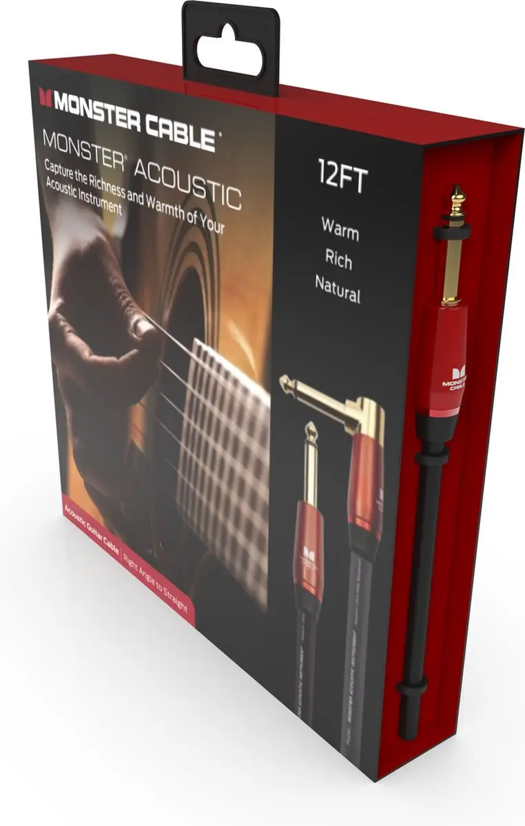 Monster Cable Acoustic Gitaarkabel 3.65m Recht/Haakse - afbeelding 5 van 6