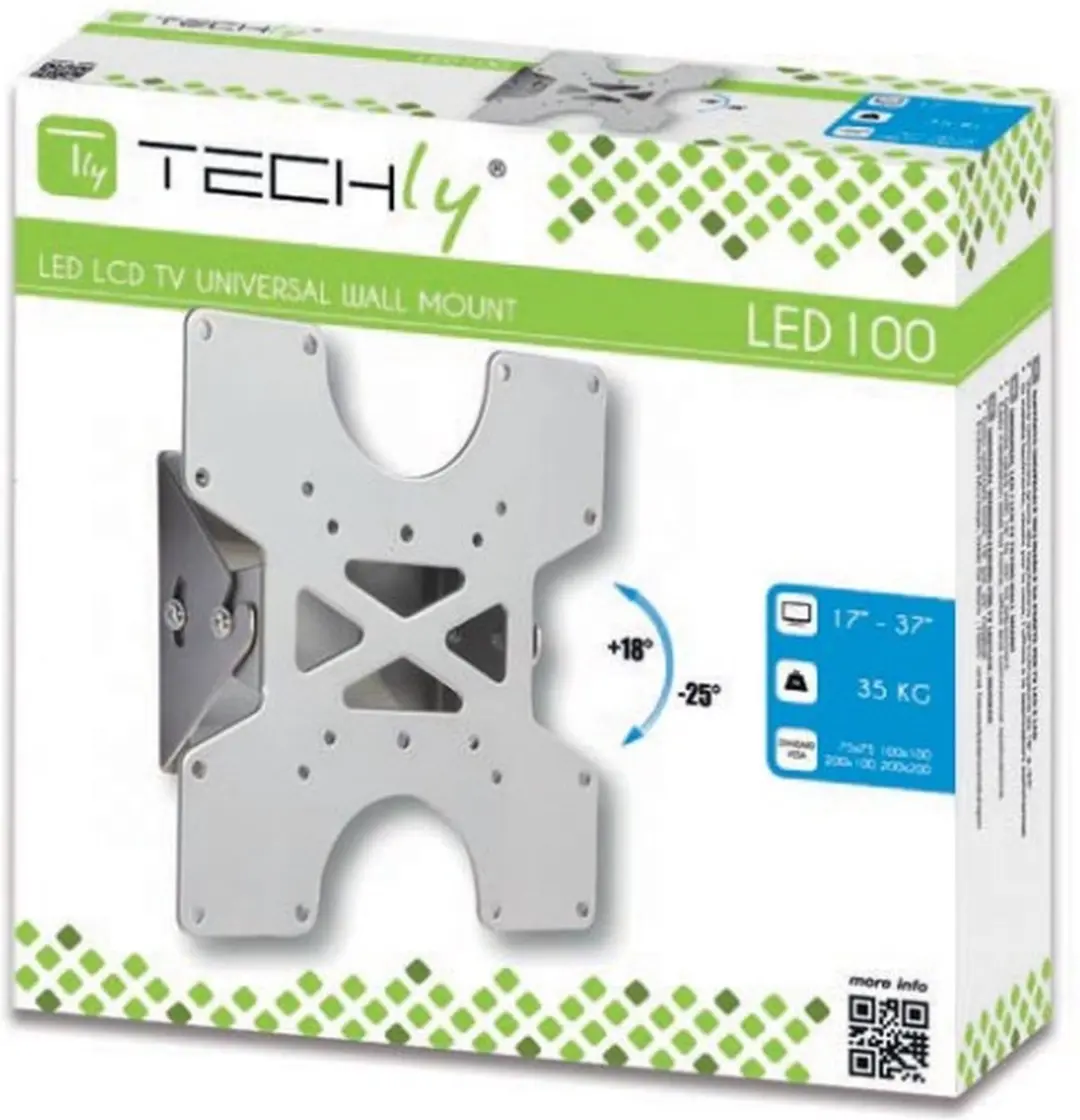 Techly ICA-LCD 113-BK TV-muurbeugel - Zwart - afbeelding 4 van 6