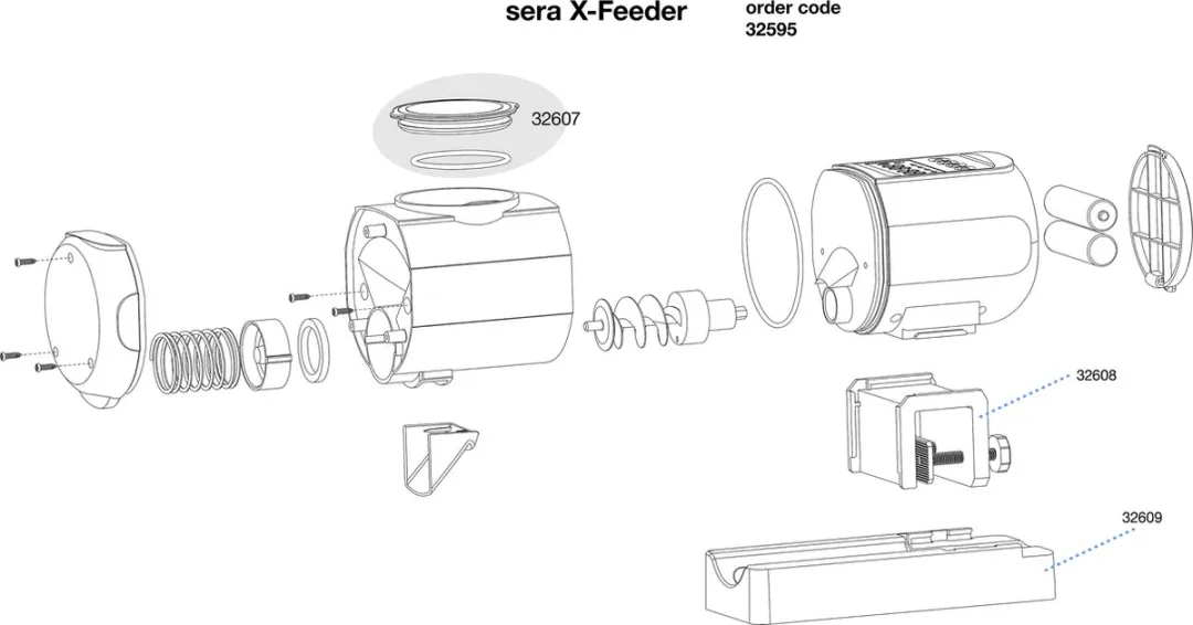 Sera X-feeder Voederautomaat - 4 Maaltijden - Zwart