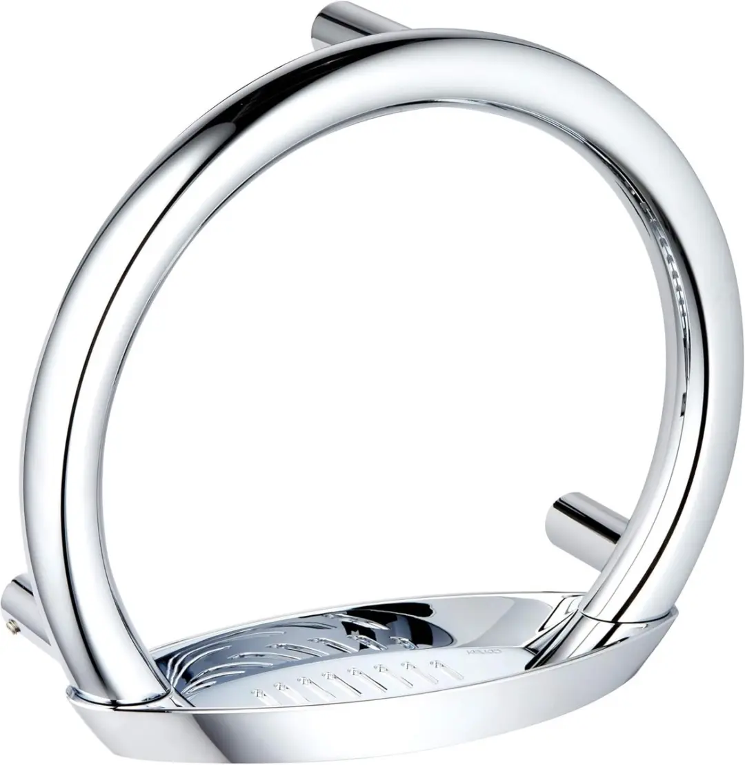 Keuco handgreep, hoogglans-verchroomd, met console en afvoersleuven, 27,6 cm lan