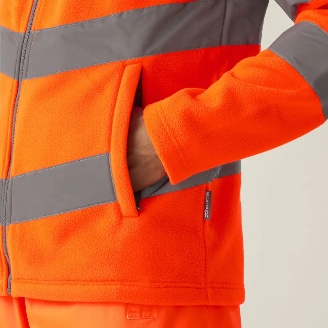 Regatta Thor Pro Contract Hi-Vis Fleece Jack - Oranje - afbeelding 2 van 6