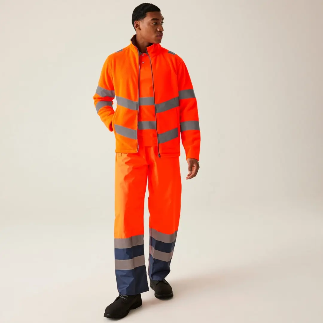 Regatta Thor Pro Contract Hi-Vis Fleece Jack - Oranje - afbeelding 3 van 6