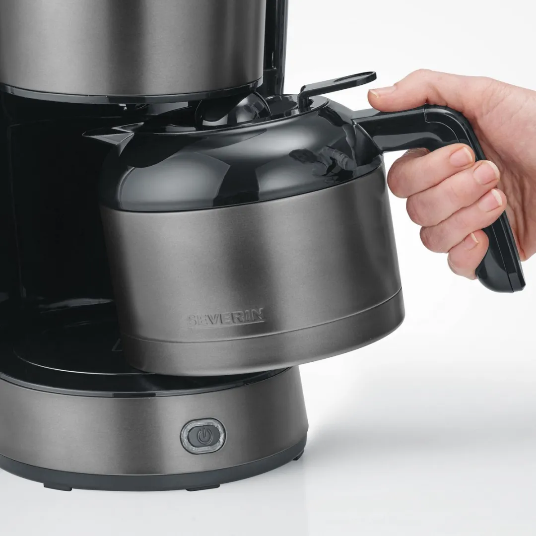 Severin KA 9343 Koffiezetapparaat 1L - Thermoskan - 8 Kopjes - Zwart