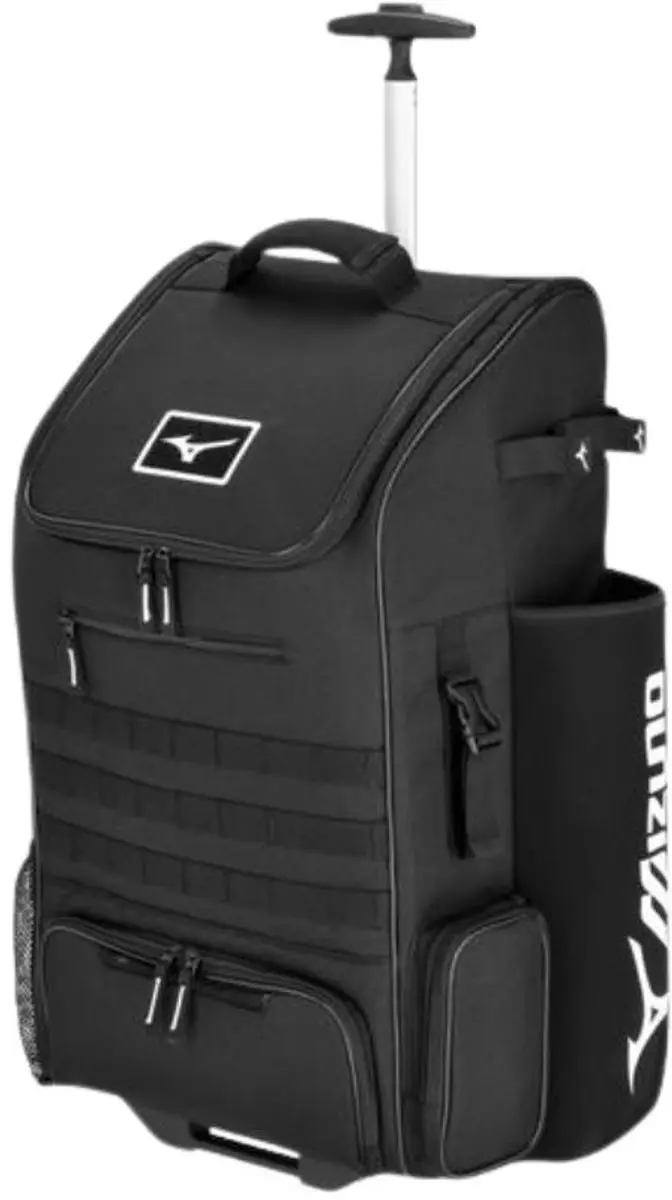 Mizuno Pro Wheel Bat Pack Kleur Black Wheeled Bag voor Sport Honkbal/Softball