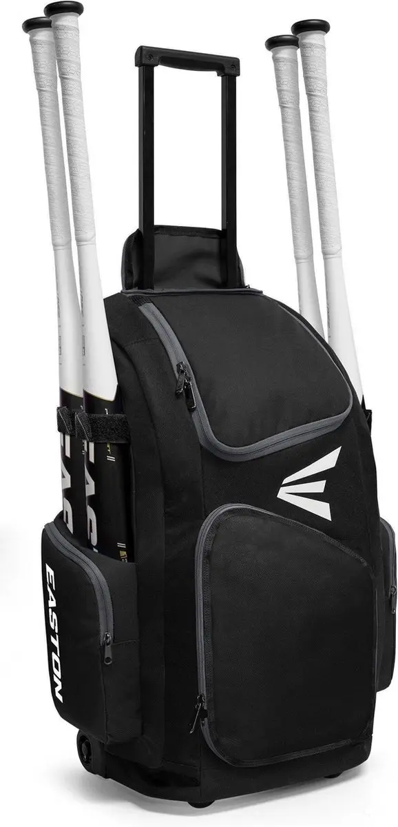 Easton Traveler Stand Up Wheeled Bag Kleur Black/Black Wheeled Bag voor Sport Honkbal/Softball
