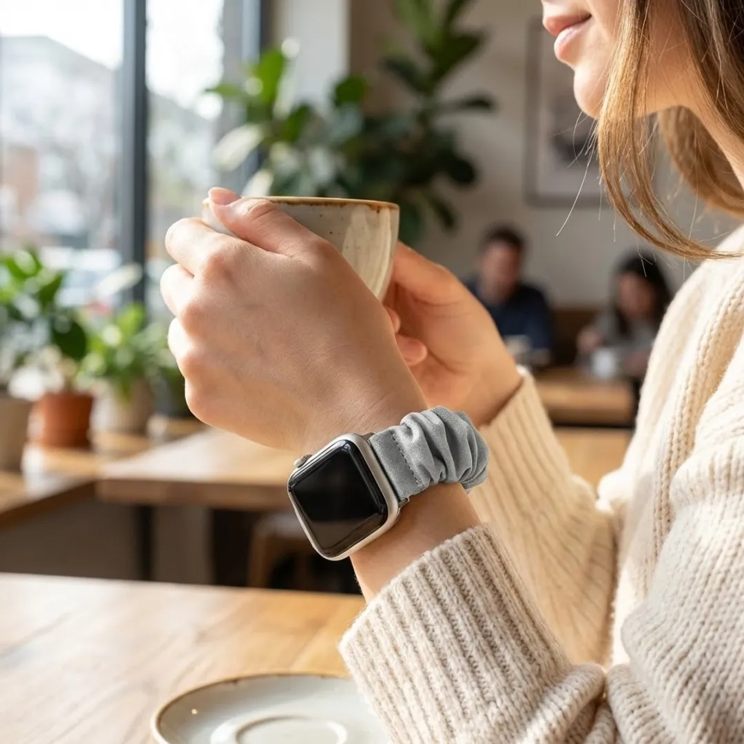 NUVEX Elastisch Horlogebandje Apple Watch - Grijs - One Size