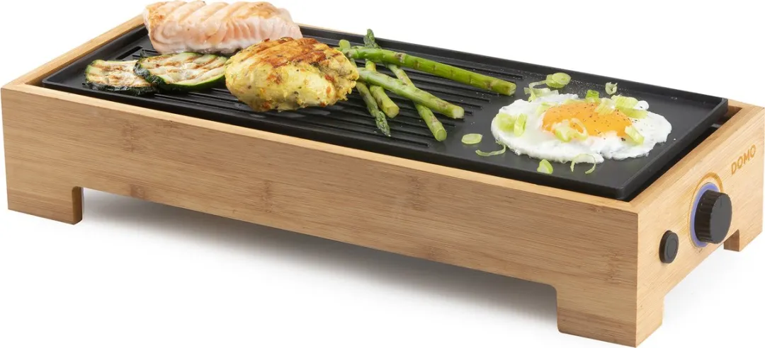 Domo DO9270G Plancha Grill Bamboo Style