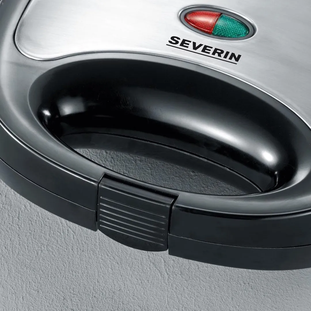Severin SA 2969 Tosti-apparaat 600W - Antiaanbaklaag - Zwart/RVS