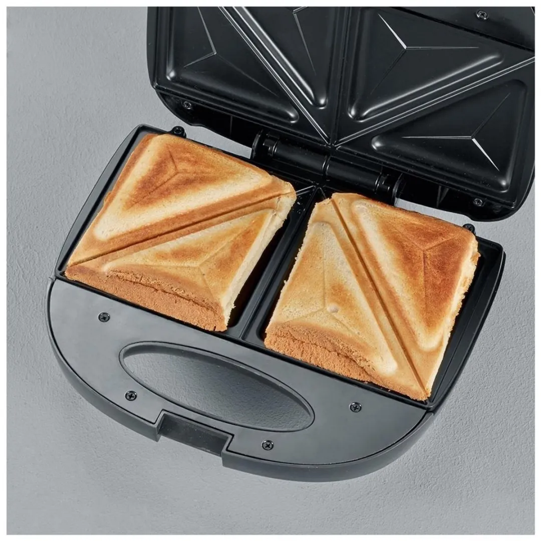 Severin SA 2969 Tosti-apparaat 600W - Antiaanbaklaag - Zwart/RVS - afbeelding 6 van 6