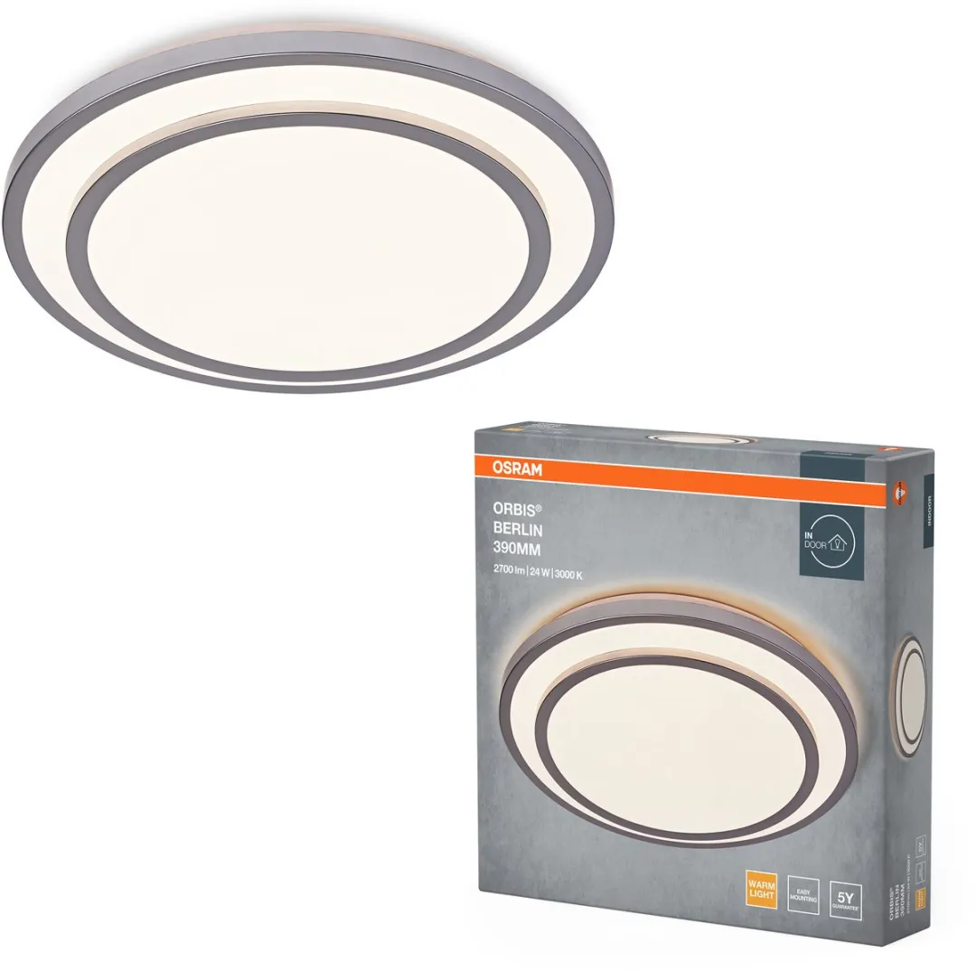 Osram Orbis Berlin LED Plafondlamp 24W 2700lm - Zilver