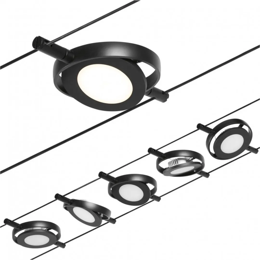 Paulmann 94418 Kabelsysteem LED - 5 Spots - 4.5W - Zwart (mat)