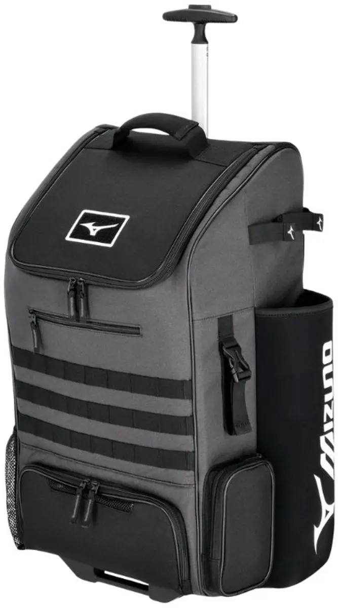 Mizuno Pro Wheel Bat Pack Kleur Charcoal/Black Wheeled Bag voor Sport Honkbal/So