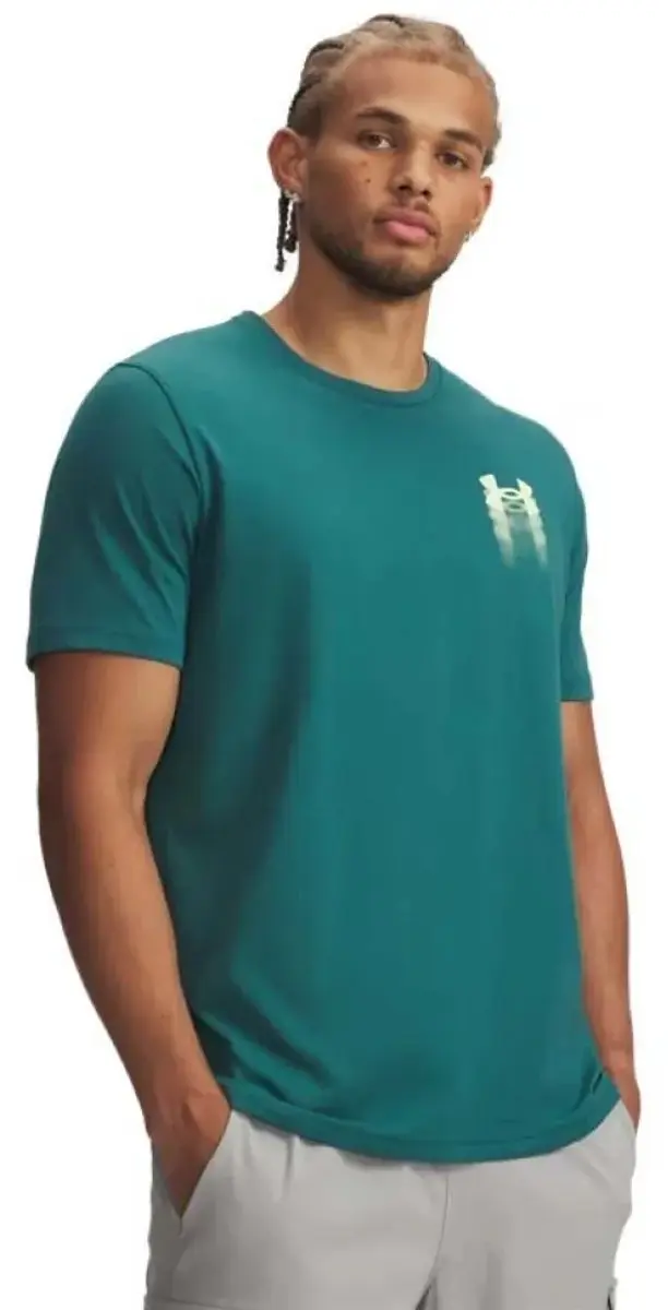 Under Armour Blur Logo T-shirt Met Korte Mouwen Groen XL Man