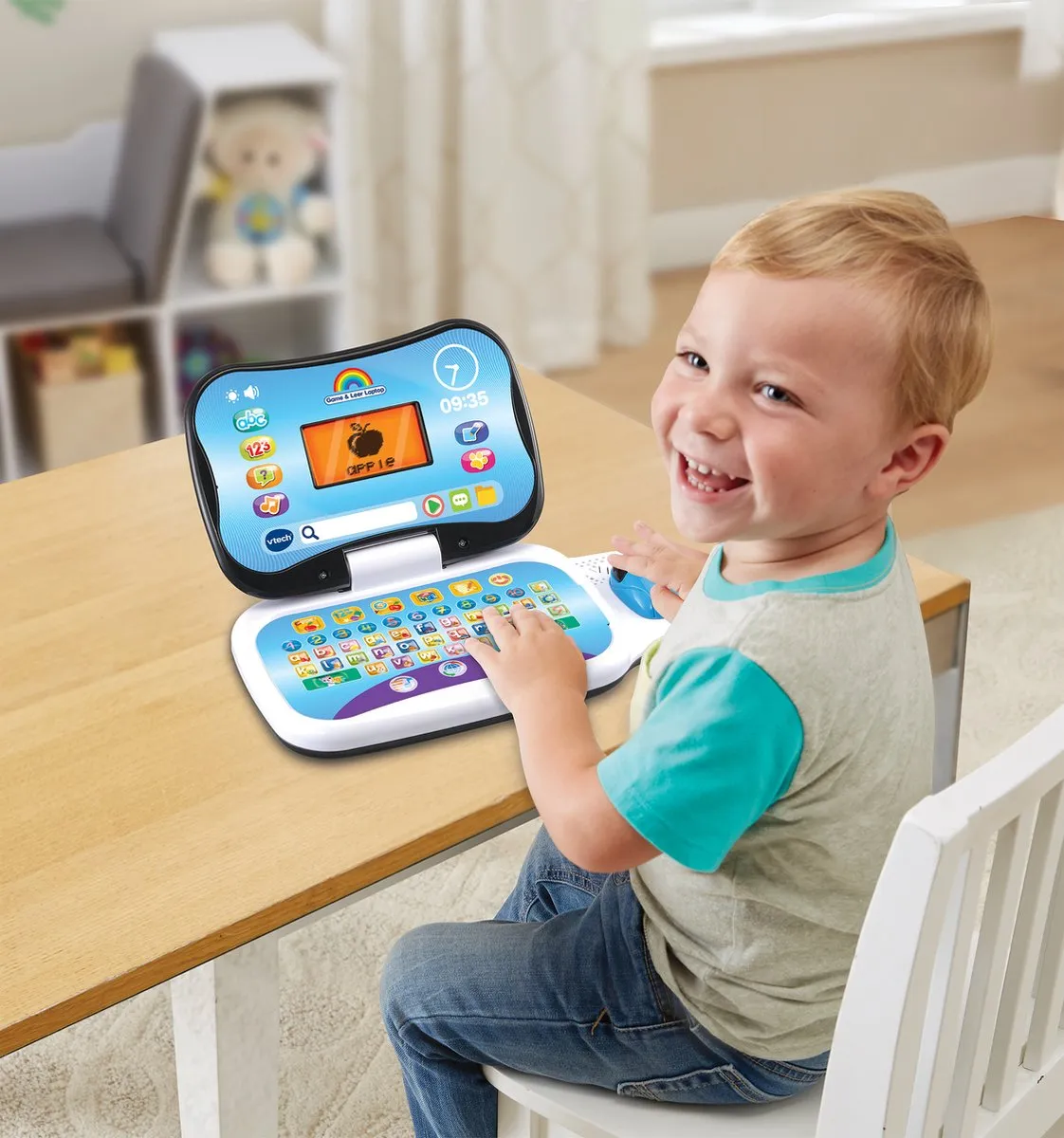 VTech Game & Leer Laptop Leercomputer - Kinderlaptop - Educatief & Interactief Speelgoed - Cadeau - Kinderspeelgoed 3 Jaar