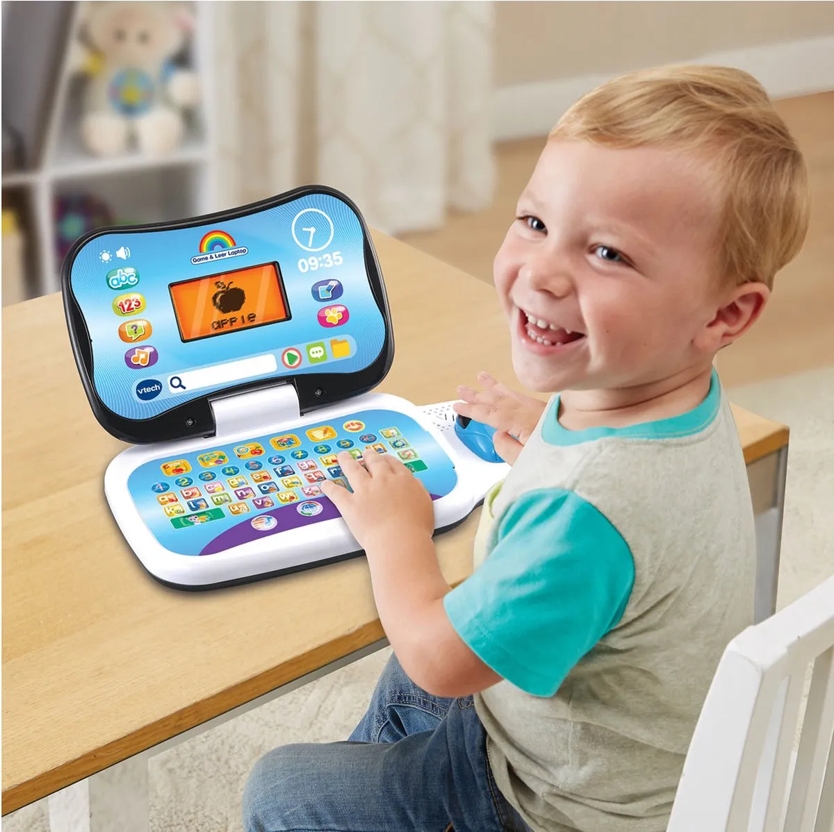 VTech Game & Leer Laptop Leercomputer - Kinderlaptop - Educatief & Interactief Speelgoed - Cadeau - Kinderspeelgoed 3 Jaar