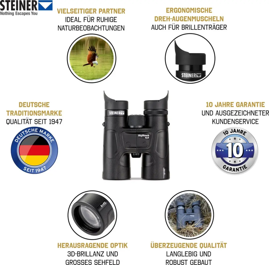 Steiner SkyHawk 4.0 8x42 Verrekijker - Zwart - afbeelding 2 van 6