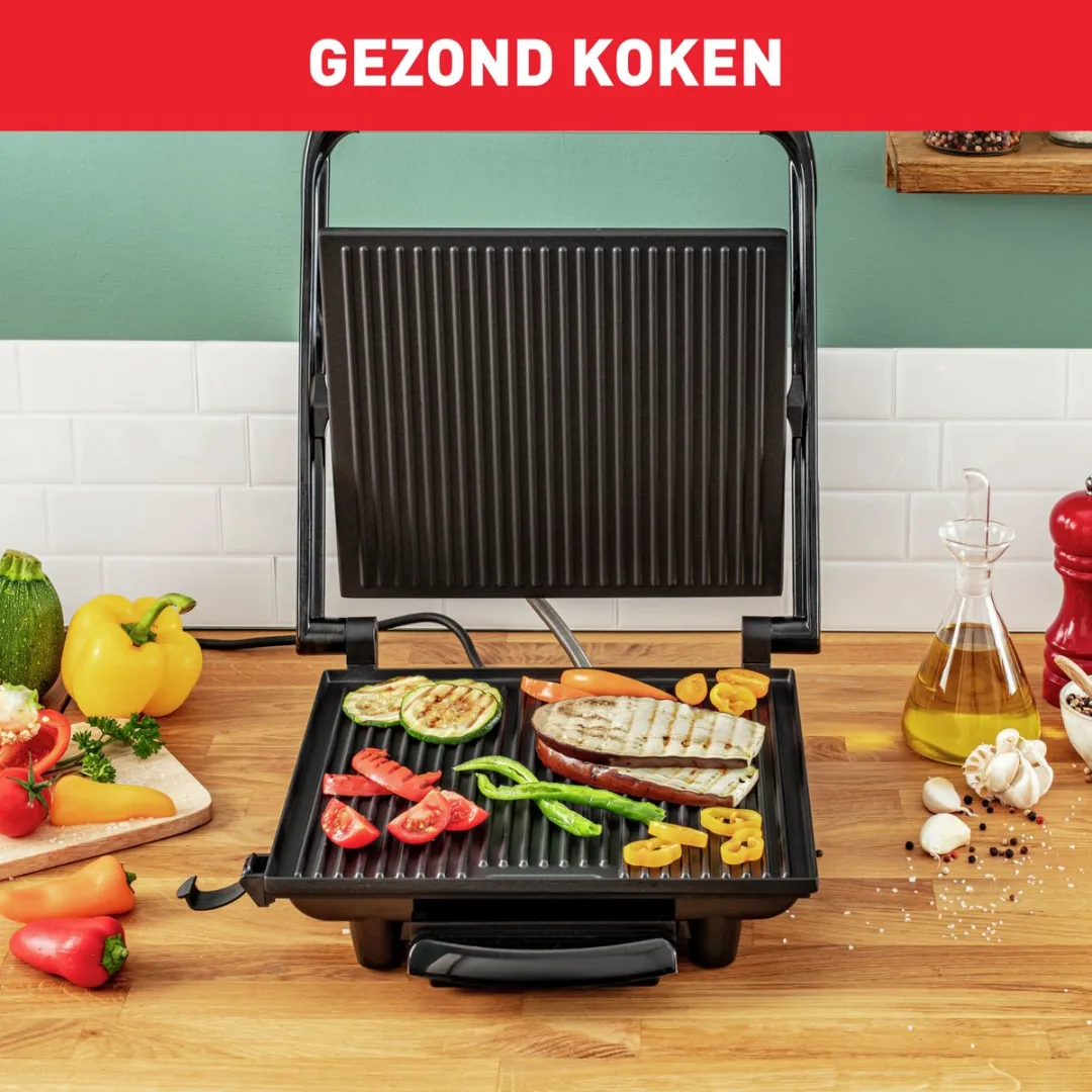 Tefal Inicio GC241D Contactgrill 2000W - 2 Platen - RVS