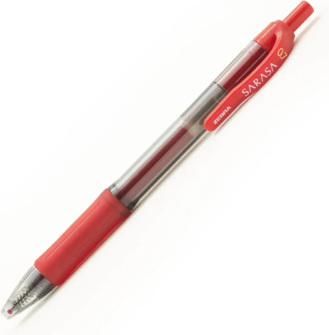 Zebra Sarasa Clip Gelpen 0,7mm - Rood