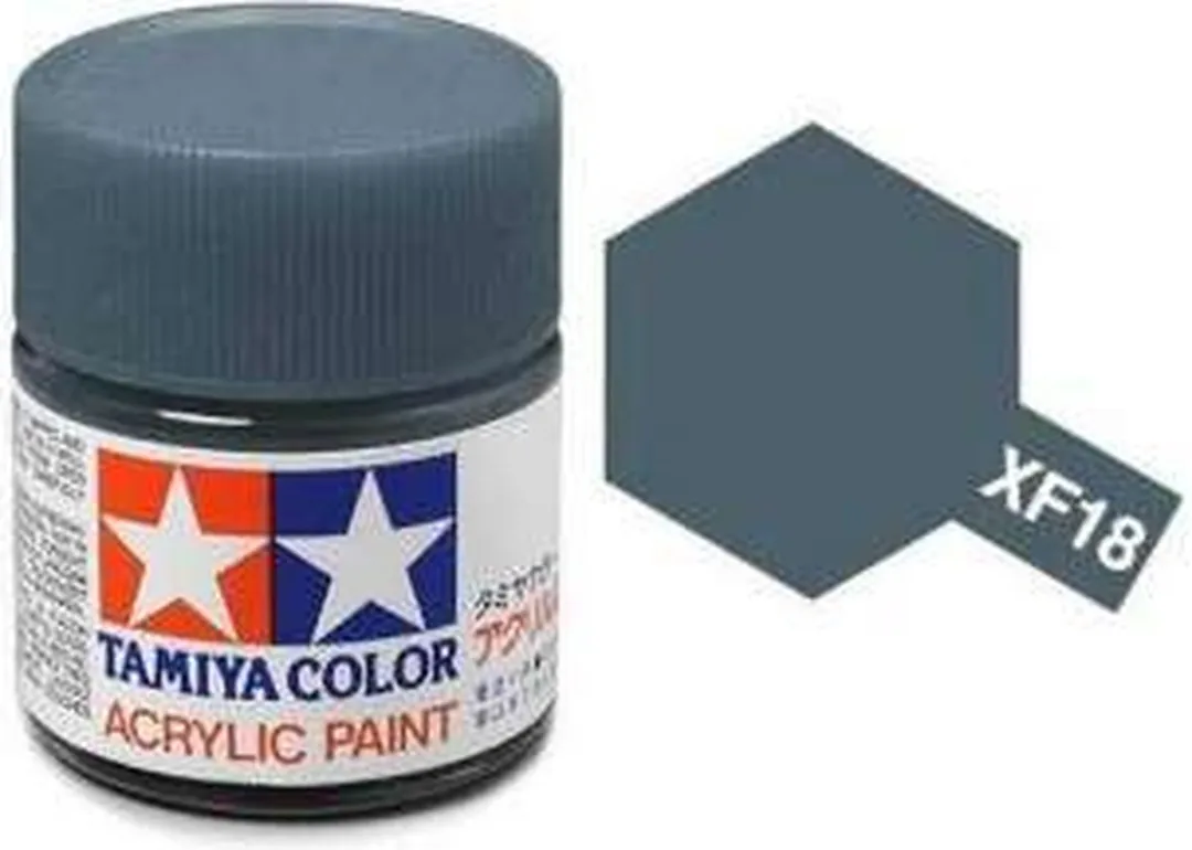 Tamiya Hobbyverf Acryl XF-18 Medium Blue