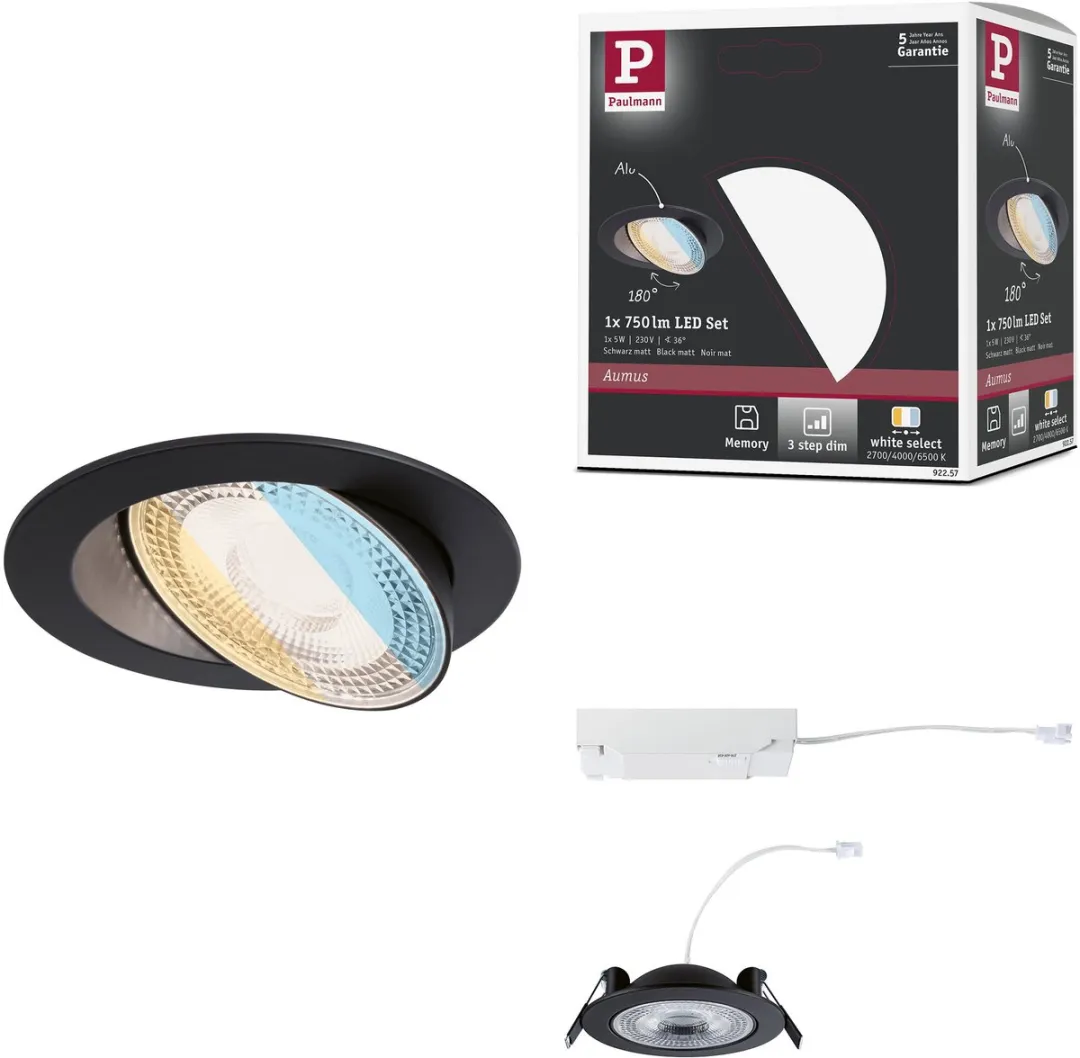 Paulmann White Select Aumus LED-inbouwspot 105mm 5W 700lm