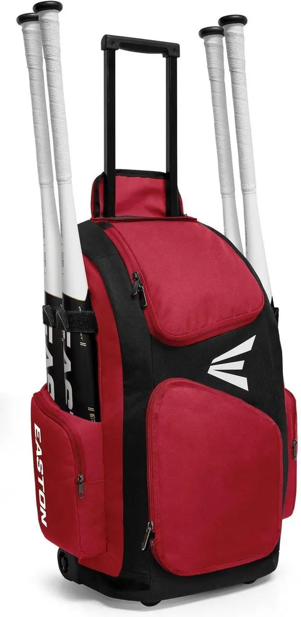 Easton Traveler Stand Up Wheeled Bag Kleur Black/Scarlet Wheeled Bag voor Sport