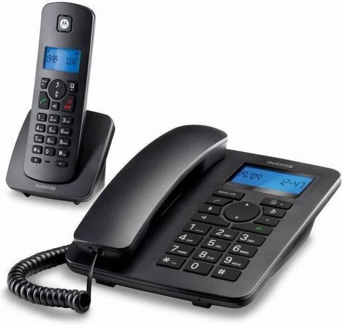 Motorola C4201 Huistelefoon - 2 Stuks - Zwart