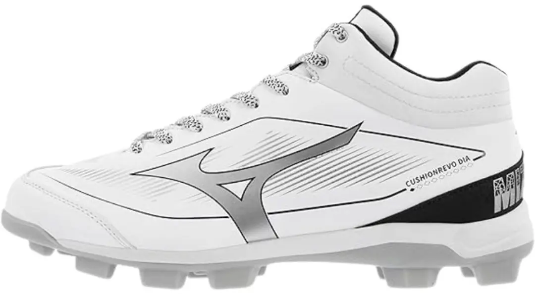 Mizuno Cushionrevo Diamond Mid TPU (320706) 8,0 White/Black Baseball/Softball Sc