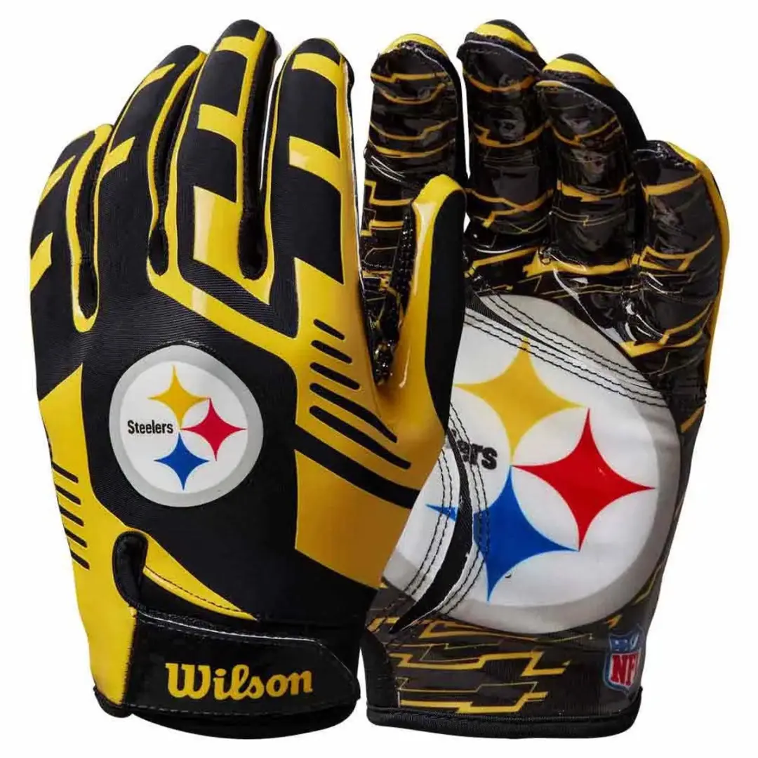 Wilson NFL Receiver Handschoenen Pittsburgh Steelers Youth - afbeelding 5 van 6