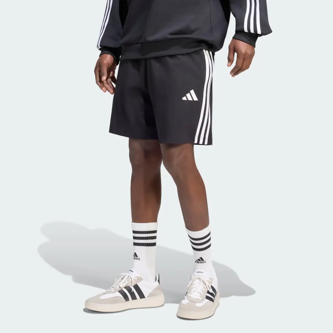 adidas Essentials 3-Stripes Jersey Short Heren - Zwart - afbeelding 5 van 6