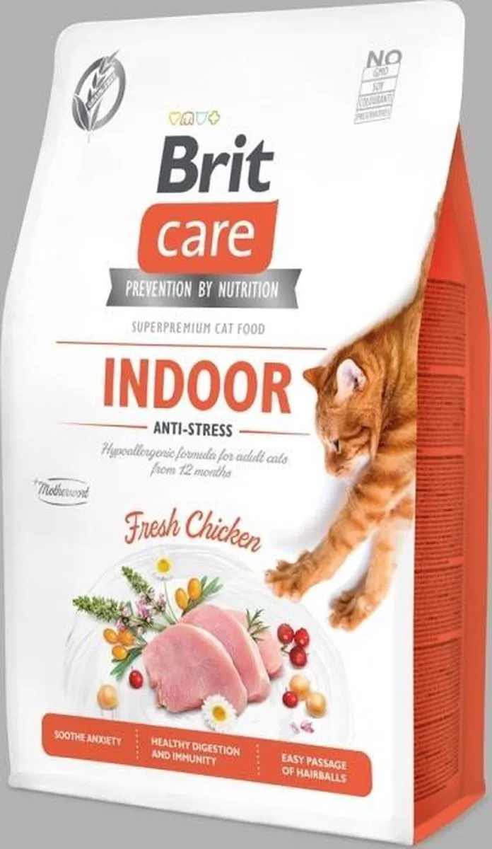 Brit Care Indoor Anti-Stress Kip Kattenvoer 2kg
