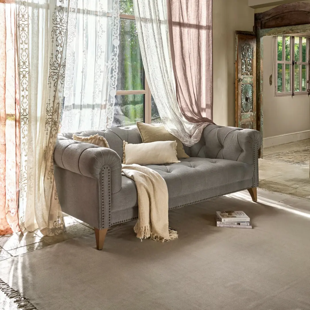 Loberon Sanbornville Bank - Taupe - afbeelding 2 van 6