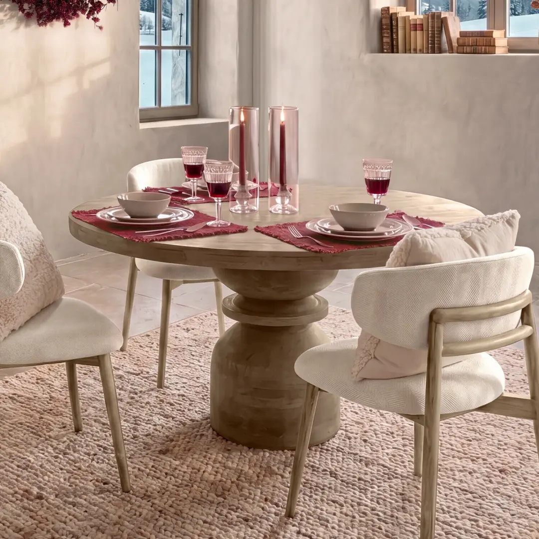 Loberon Granås Tafel Ø140cm - Bruin - afbeelding 3 van 6