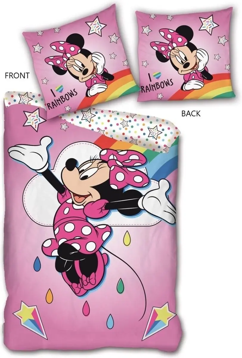 Disney Minnie Mouse Dekbedovertrek Rainbows