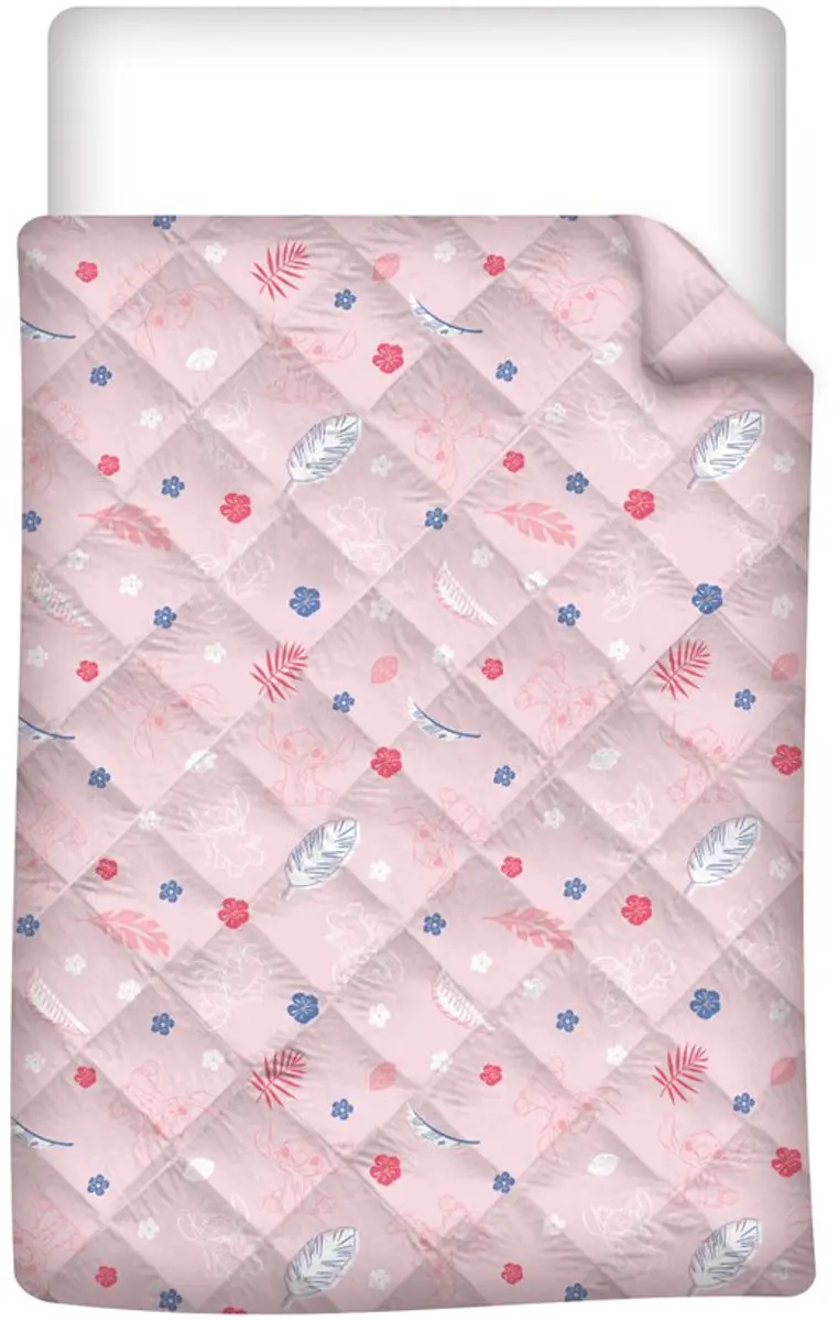 Lilo & Stitch Sprei - 140x200cm - Roze - afbeelding 2 van 2