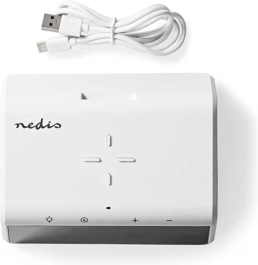Nedis WCACQ30WT Wekker met Draadloze Oplader - Wit - afbeelding 3 van 6