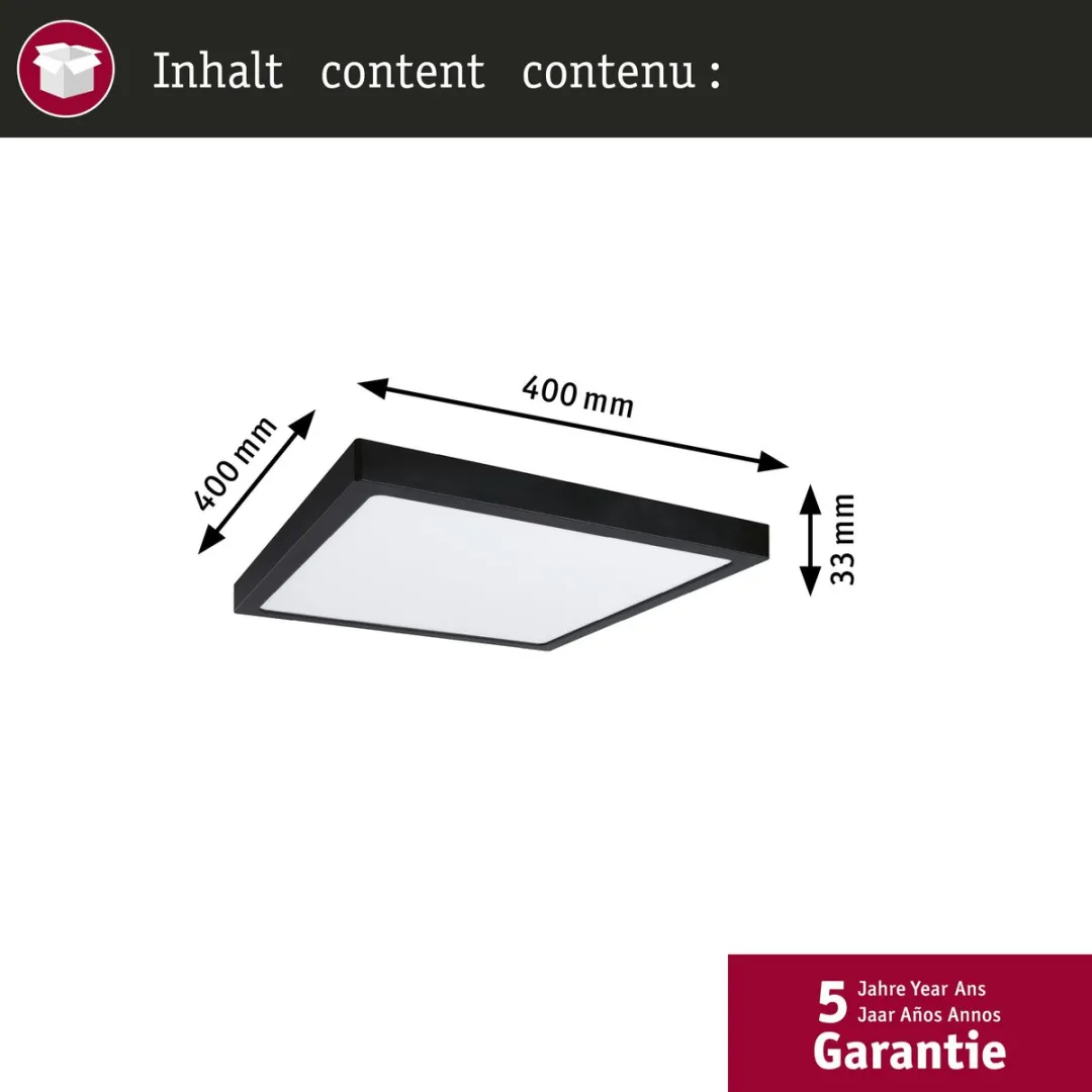 Paulmann LED-paneel Abia 2 White Select 16W 1400lm - Zwart