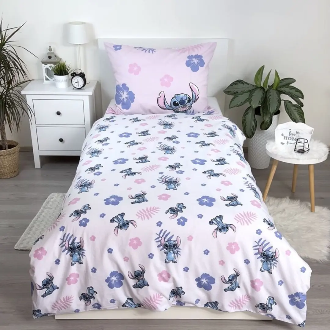 Lilo & Stitch Dekbedovertrek 140x200cm - Roze - afbeelding 5 van 6