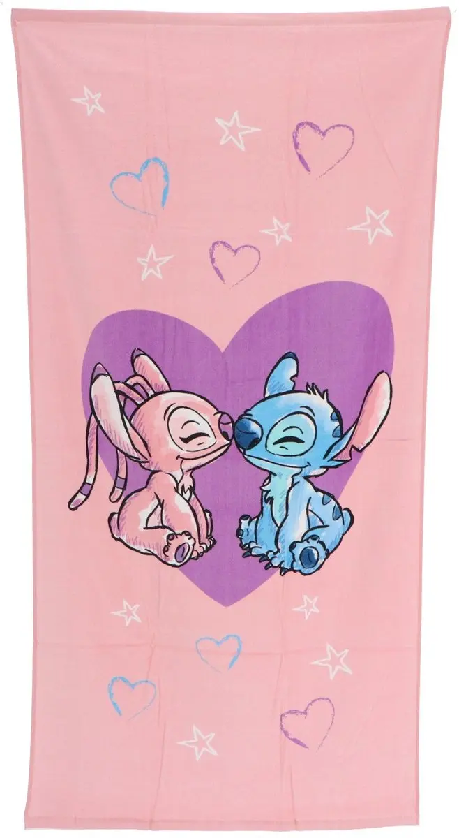 Lilo & Stitch Strandlaken Love - 70x140cm - afbeelding 2 van 2