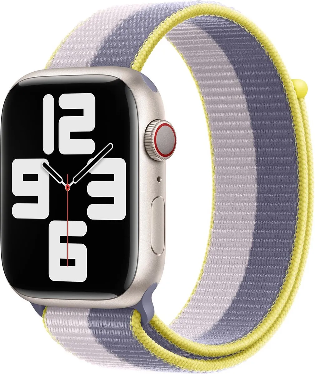Apple Watch Geweven Sportband Lavendelgrijs/Zacht Lila