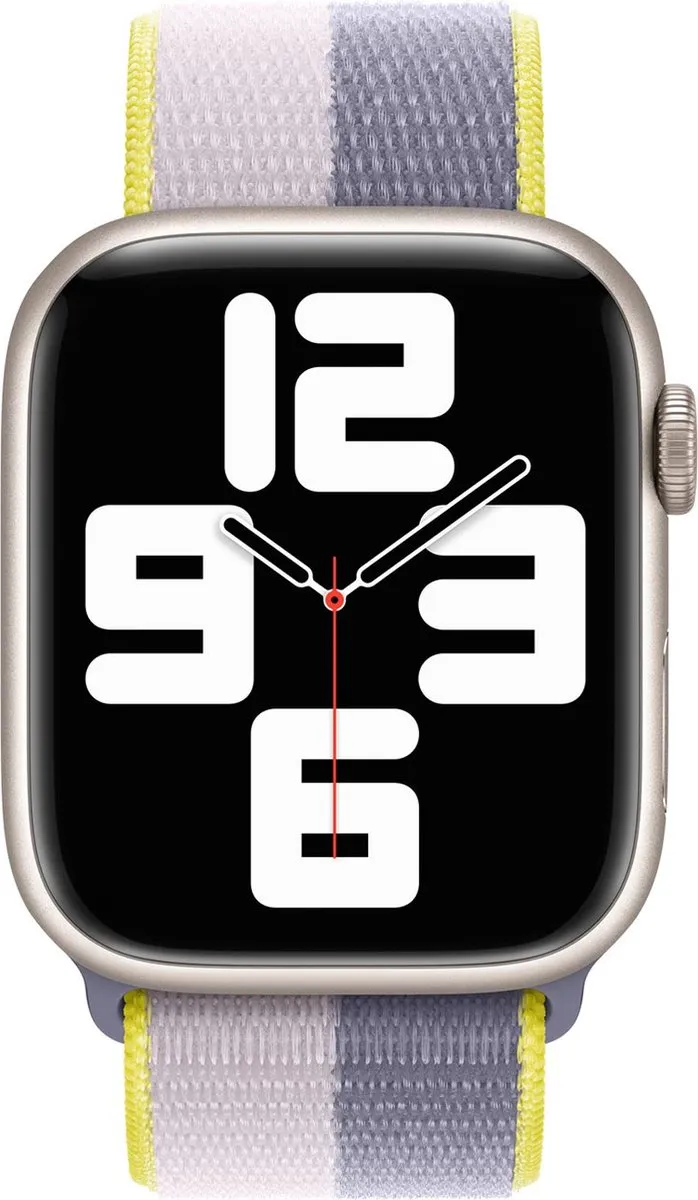 Apple Watch Geweven Sportband Lavendelgrijs/Zacht Lila - 45mm