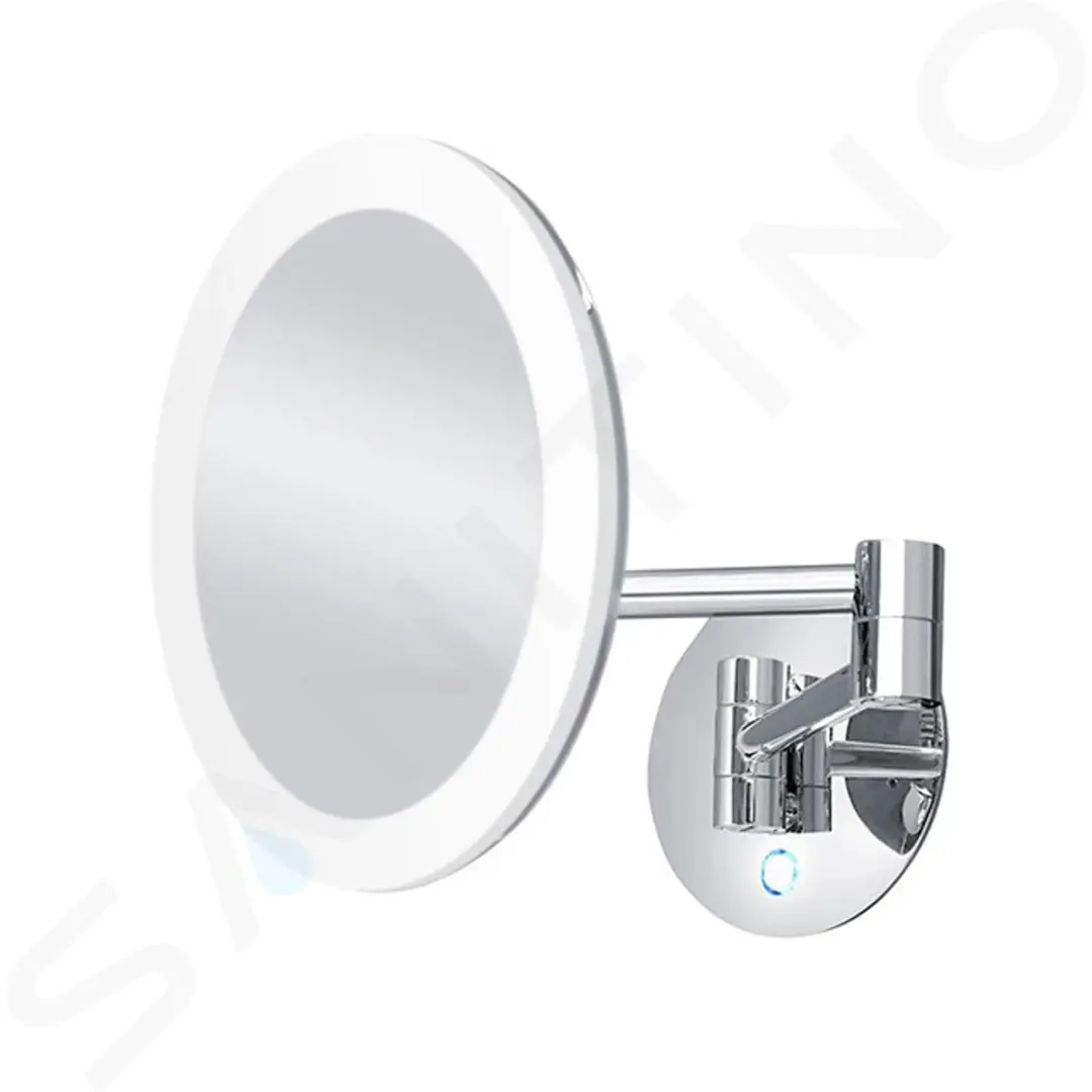 Make-up spiegel hangend met LED verlichting, chroom