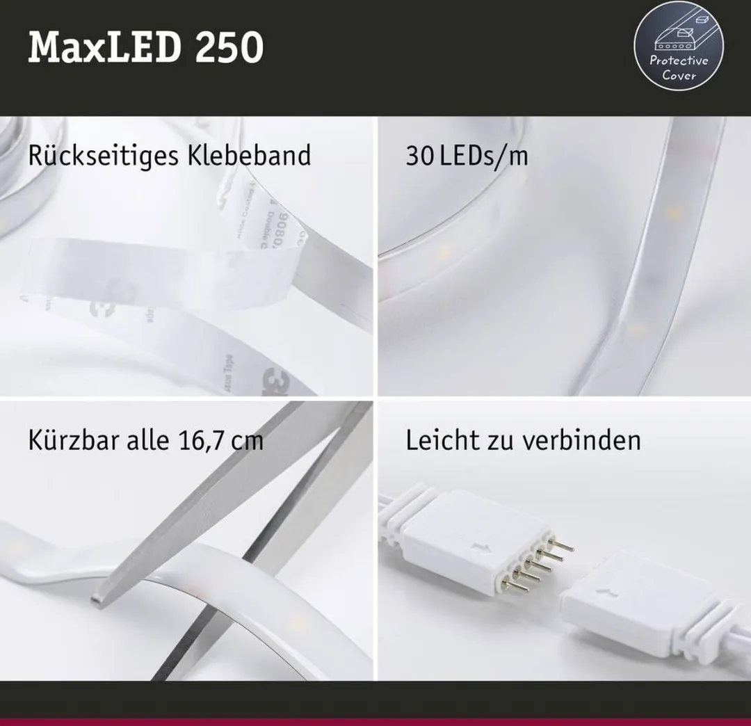 Paulmann MaxLED 250 LED-strip RGBW 100cm - Zilver
