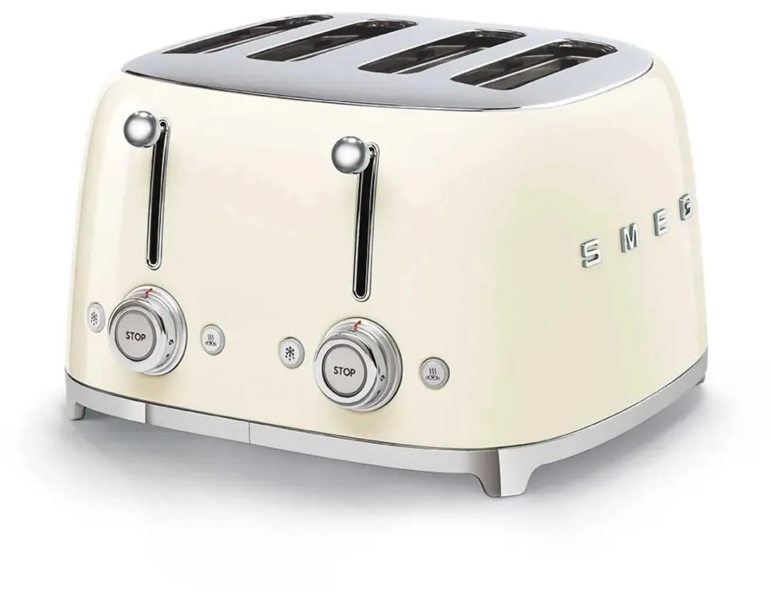 Smeg TSF03CREU Broodrooster 4x4 - 2000W - 6 Niveaus - Crème
